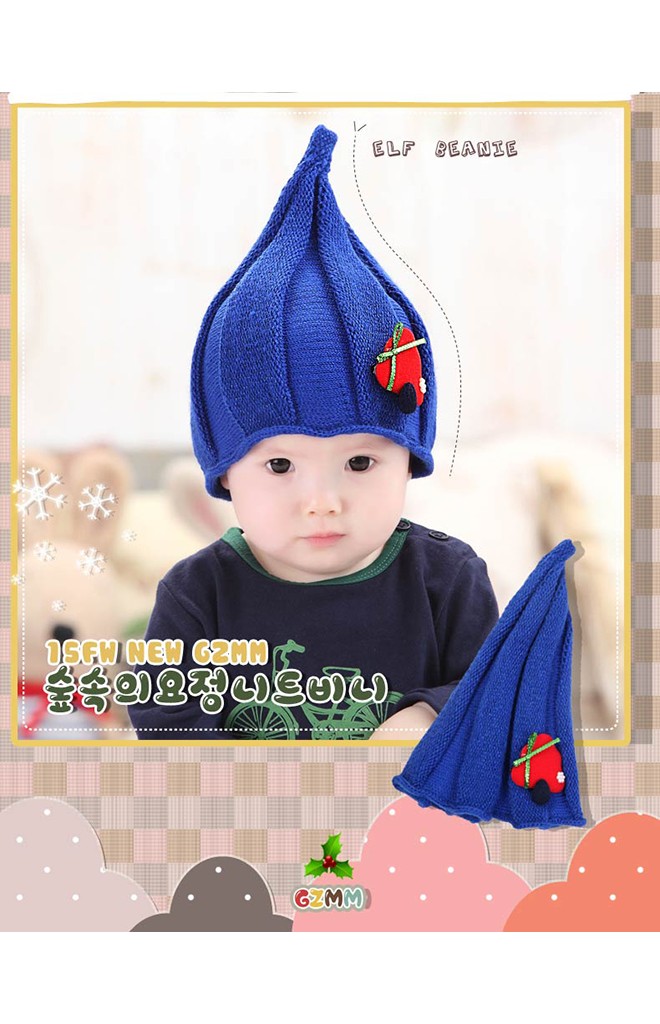 หมวกเอลฟ์ ปลายหมวกแหลม แต่งกิ๊ปต้นคริสมาสต์สีแดง GZMM