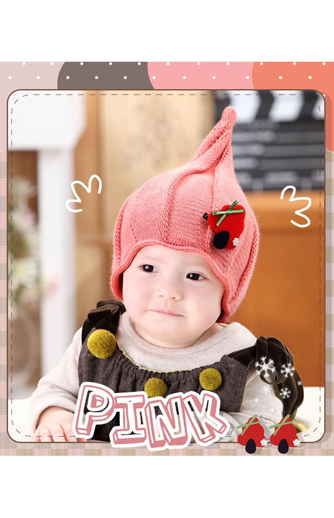 หมวกเอลฟ์ ปลายหมวกแหลม แต่งกิ๊ปต้นคริสมาสต์สีแดง GZMM