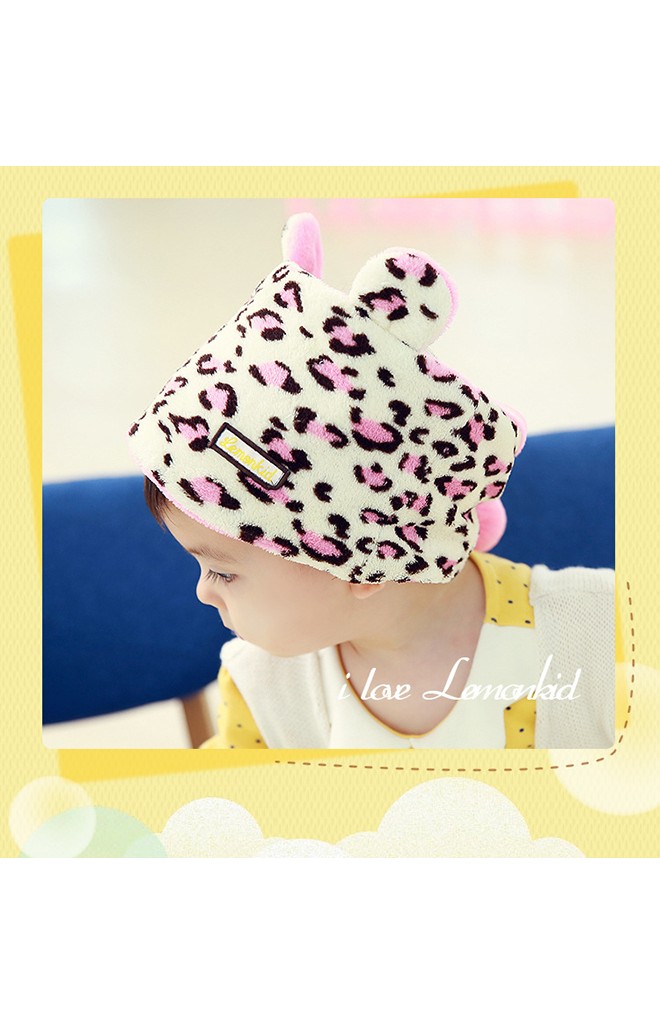 หมวกเสือดาวผ้ากำมะหยี่ ใส่ได้ทั้งเป็นหมวกสวมและเป็นผ้าสวมคอ Lemonkid