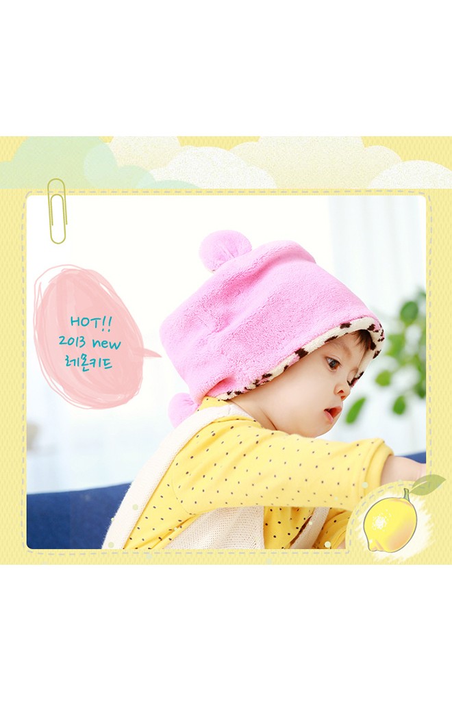 หมวกเสือดาวผ้ากำมะหยี่ ใส่ได้ทั้งเป็นหมวกสวมและเป็นผ้าสวมคอ Lemonkid