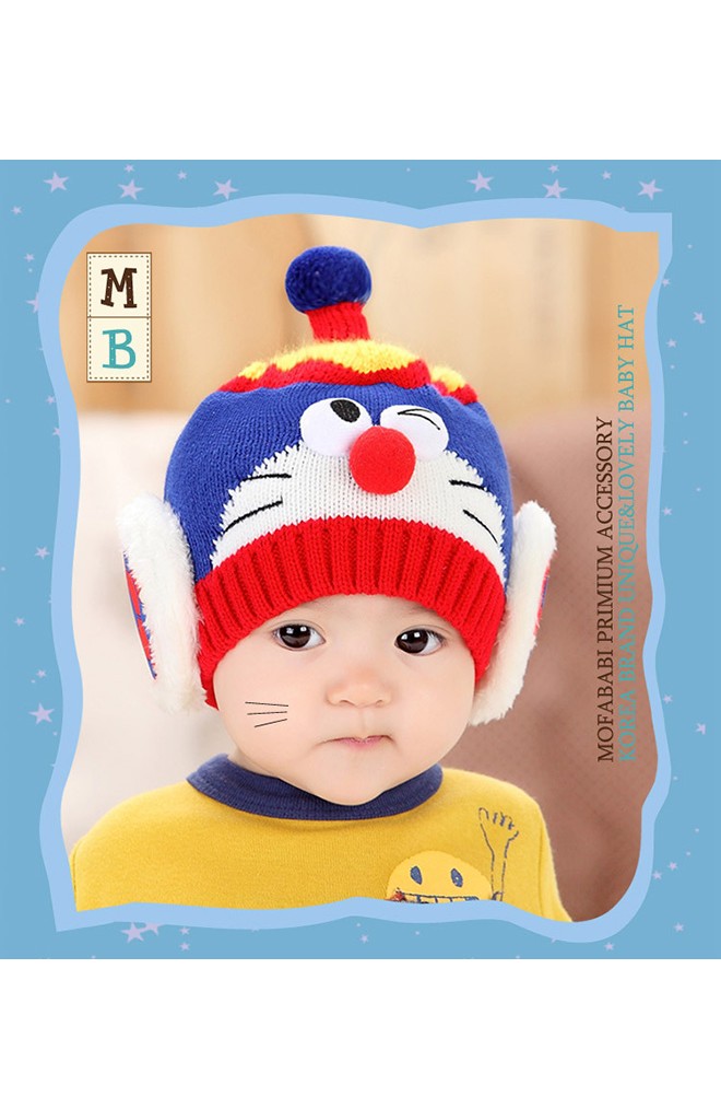 หมวกไหมพรมหุ่นยนต์แมว(โดเรม่อน) จาก MOFABABI