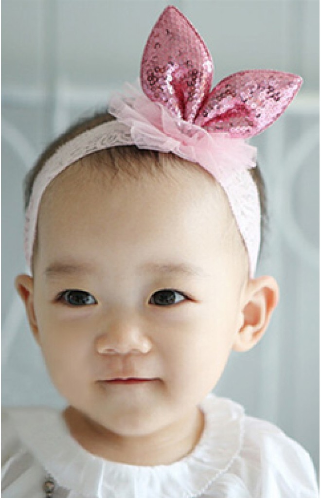 สายคาดผมหูกระต่ายแต่งระบายน่ารักๆ สายคาดผมหูกระต่ายแต่งระบายน่ารักๆ