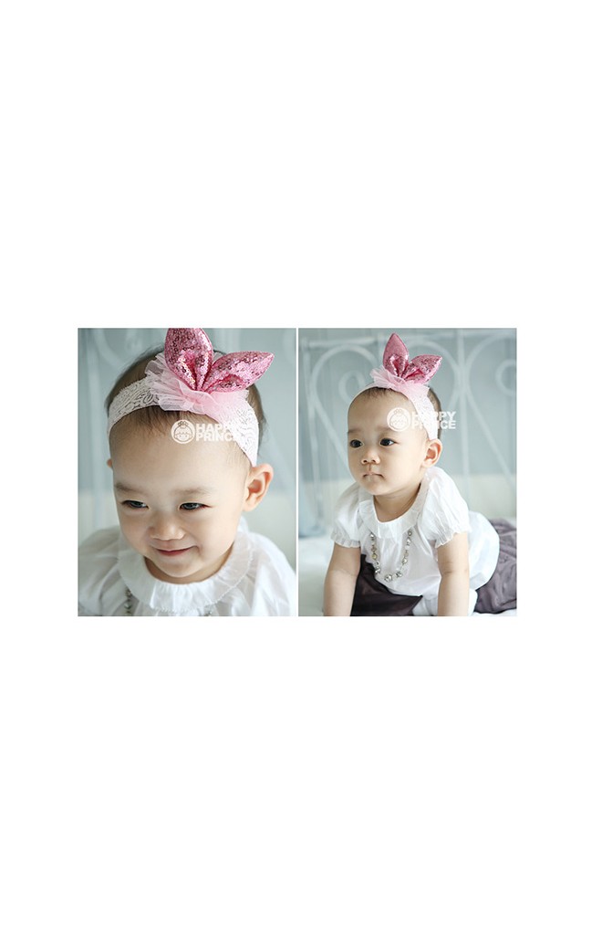 สายคาดผมหูกระต่ายแต่งระบายน่ารักๆ