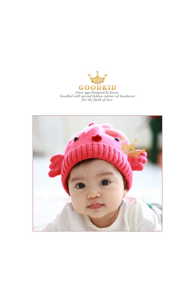 หมวกไหมพรมลูกเจี๊ยบ แต่งปีกด้านข้างเล็กๆ จาก GOODKID