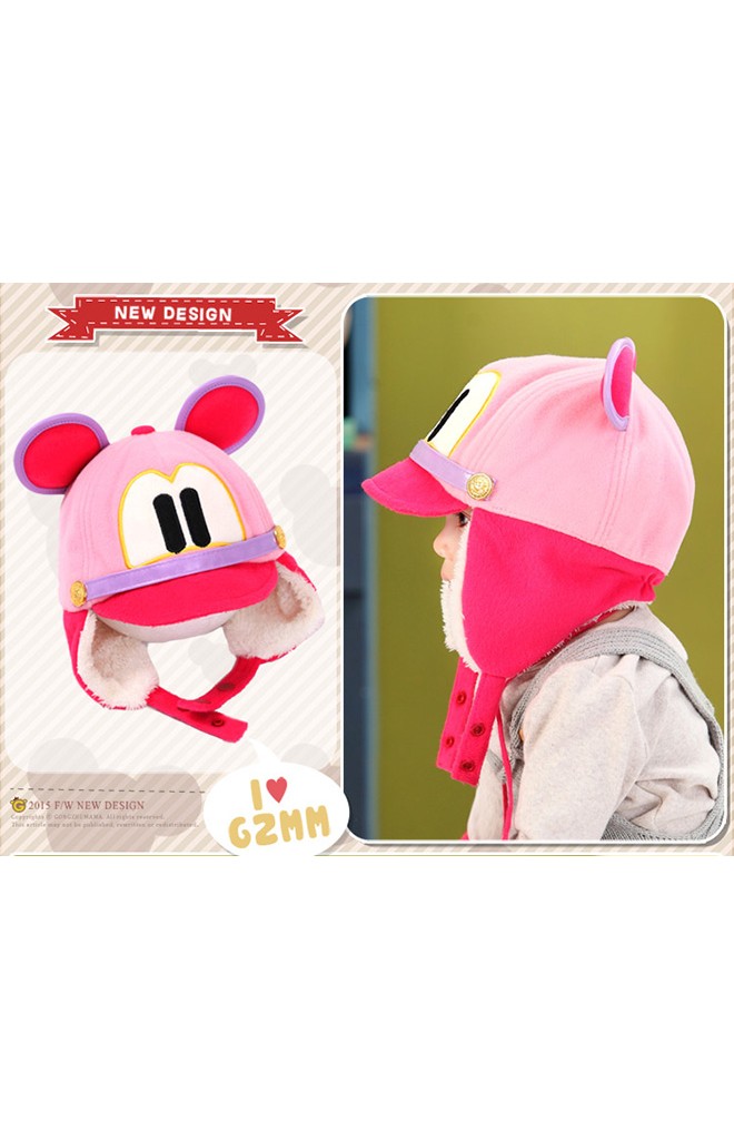 หมวก Cap มิกกี้ใส่กันหนาว ดีไซน์สไตล์หมวกนักบิน จาก GZMM