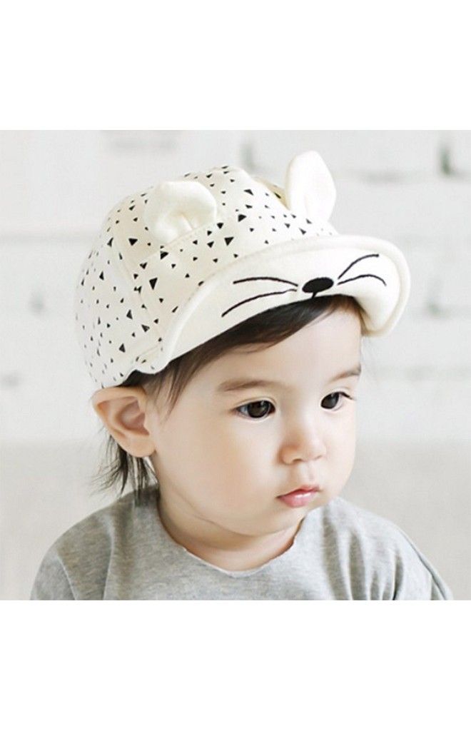 หมวกแก๊ปแมวน้อยแต่งหูน่ารัก