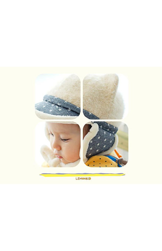 หมวกแก๊ปมีหูกันหนาว ปีกแก๊ปลายดาว จาก Lemonkid