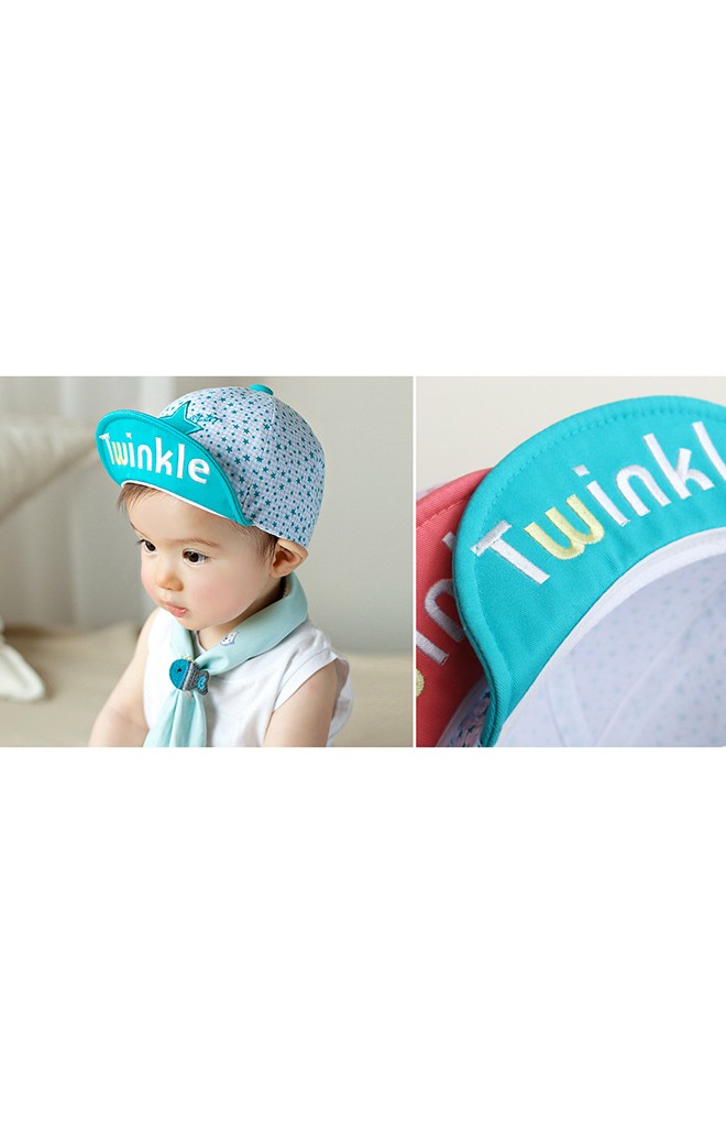 หมวกแก๊ปเด็กลายดาว ปีกหมวกปัก Twinkle