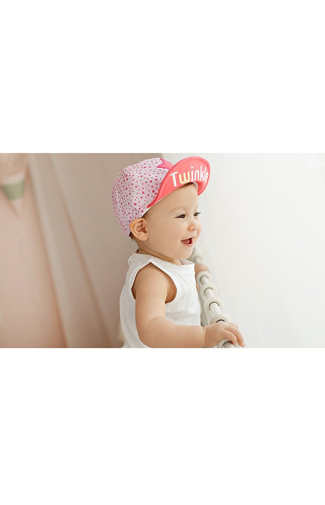 หมวกแก๊ปเด็กลายดาว ปีกหมวกปัก Twinkle