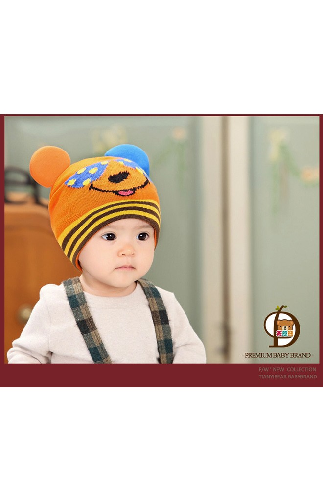 หมวกมิกกี้ใส่แว่น ขอบลายขวาง