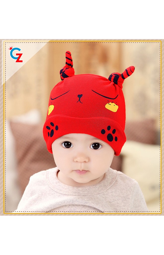 หมวกเด็กเล็กลายหมี แต่งหูยาวๆ จาก GZMM