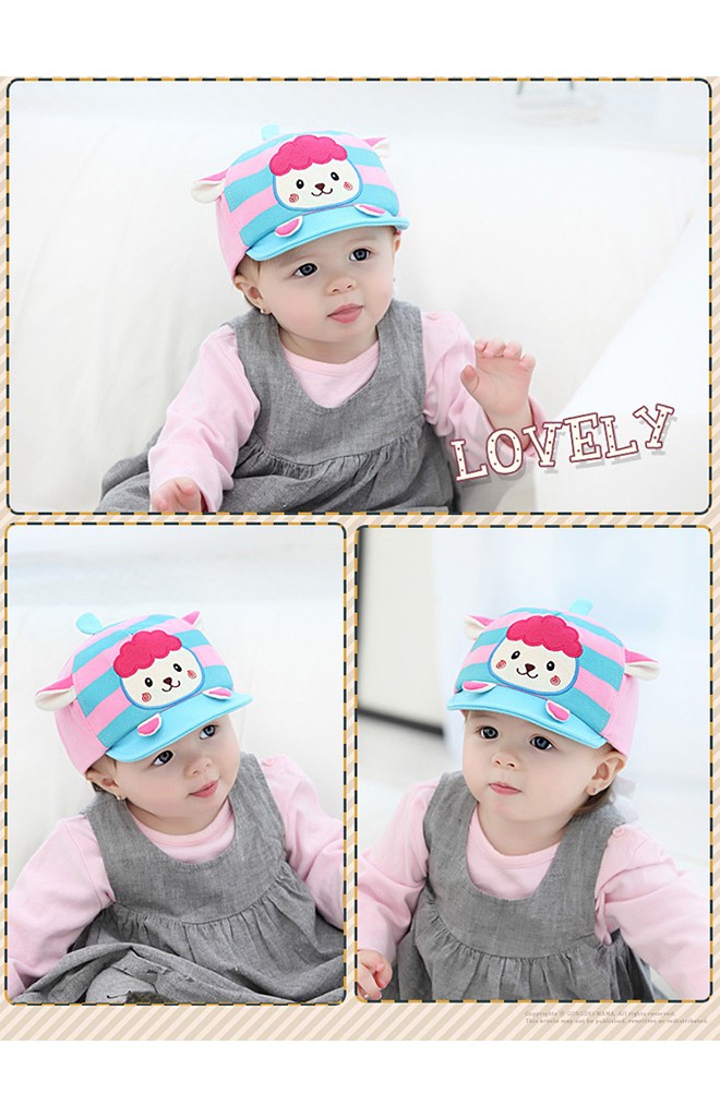 หมวกแก๊ปเด็กแต่งรูปแกะน้อยน่ารัก จาก GZMM