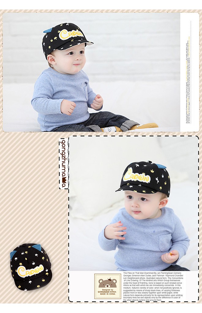 หมวกแก๊ปลายมงกุฎ แต่งหูและหน้าแมว ปักอักษร Crown จาก GZMM