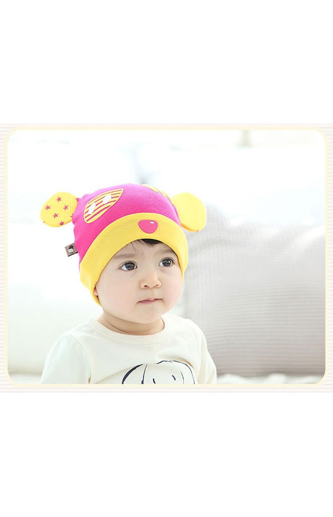 หมวกบีนนี่แต่งหูมิกกี้ สกรีนอักษร M