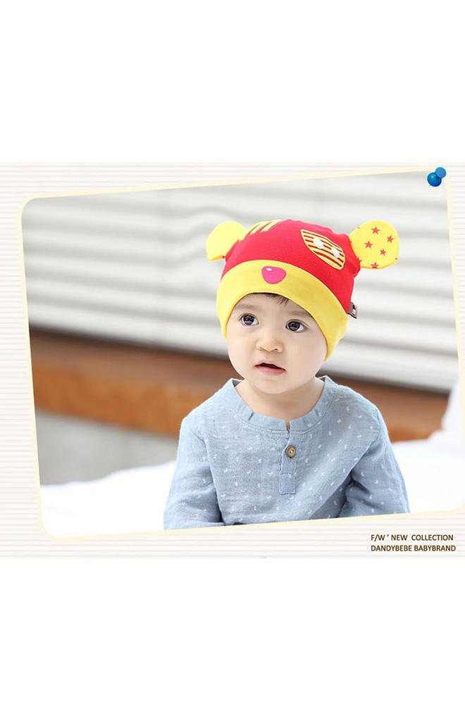 หมวกบีนนี่แต่งหูมิกกี้ สกรีนอักษร M