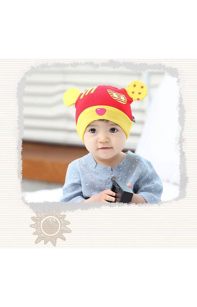 หมวกบีนนี่แต่งหูมิกกี้ สกรีนอักษร M