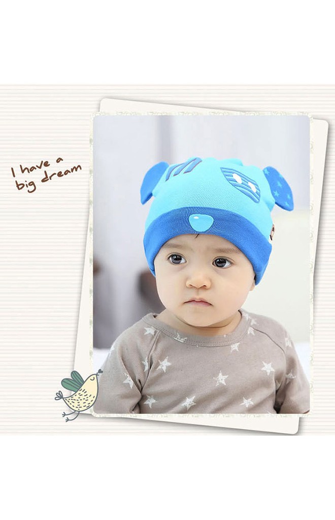 หมวกบีนนี่แต่งหูมิกกี้ สกรีนอักษร M
