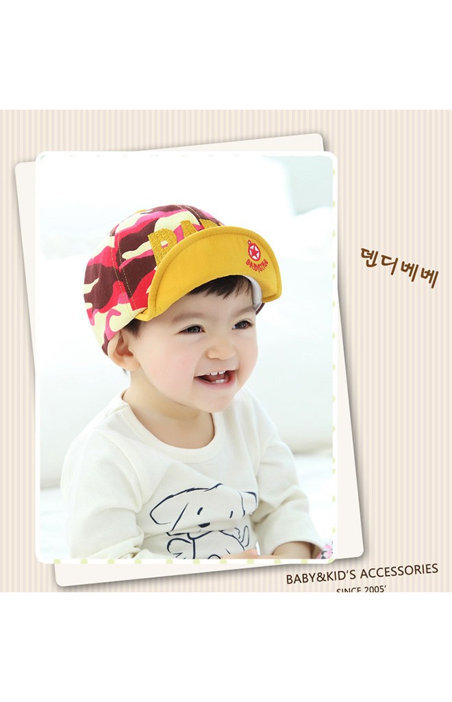 หมวกแก๊ปลายทหาร ด้านหน้าปัก BABY