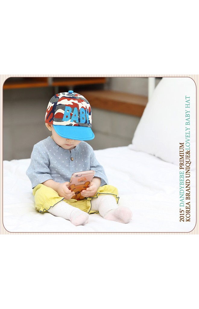 หมวกแก๊ปลายทหาร ด้านหน้าปัก BABY