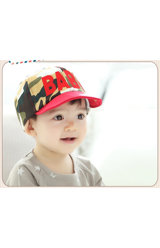 หมวกแก๊ปลายทหาร ด้านหน้าปัก BABY