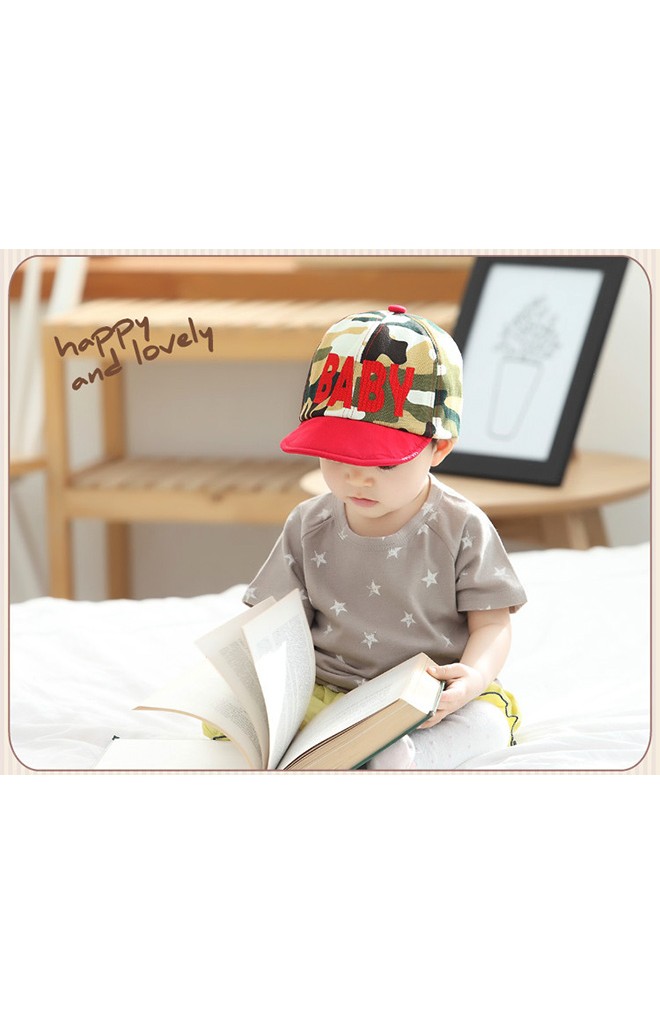 หมวกแก๊ปลายทหาร ด้านหน้าปัก BABY