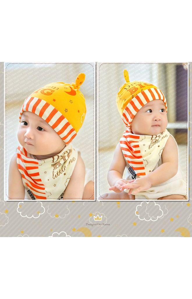 เซ็ตหมวกพร้อมผ้ากันเปื้อนลายพระจันทร์และดวงดาว จาก GZMM