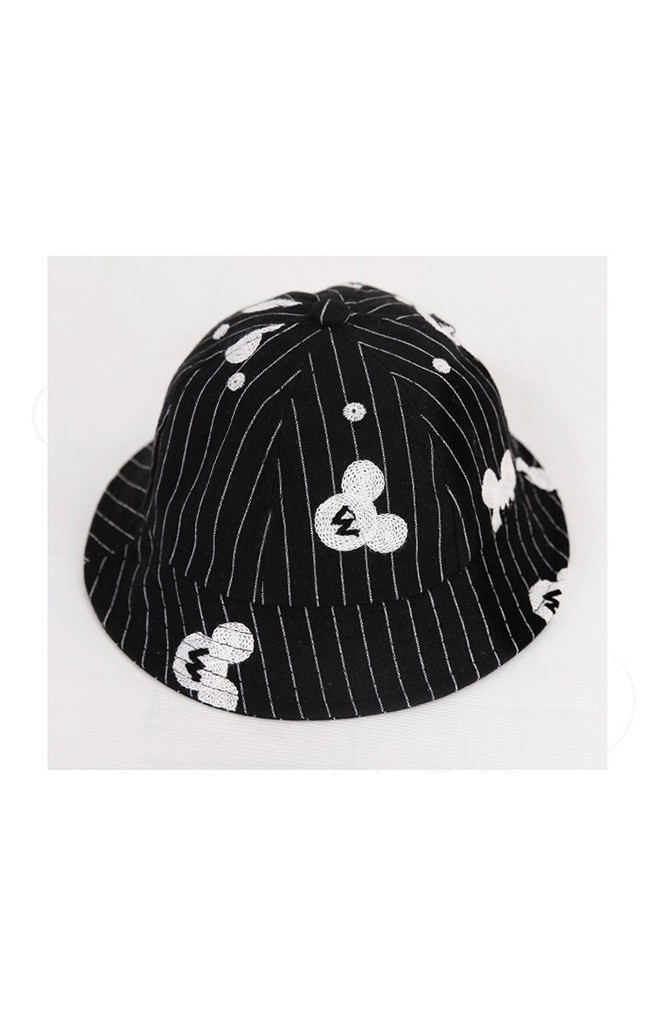 หมวกเด็กทรง BUCKET ลายทางปักมิกกี้ จาก GZMM