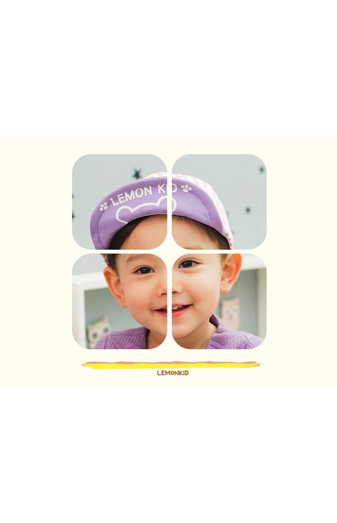 หมวกแก๊ปเด็กลายทาง ปักอักษร BEAR จาก Lemonkid