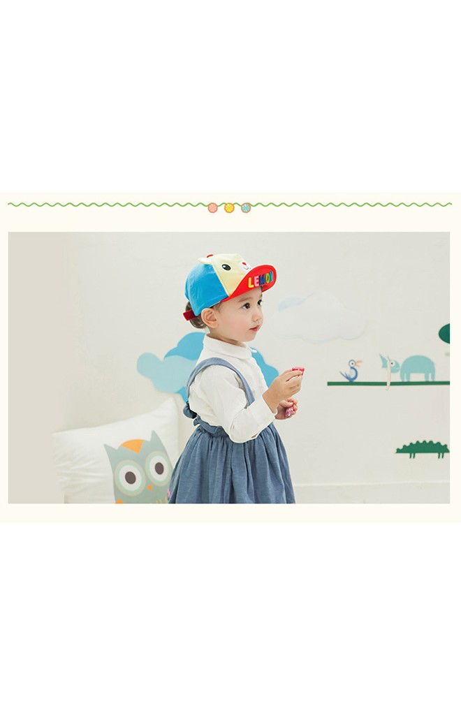 หมวกแก๊ปเด็กหน้าหมี ใต้ปีกหมวกแต่งอักษร LEMON จาก Lemonkid