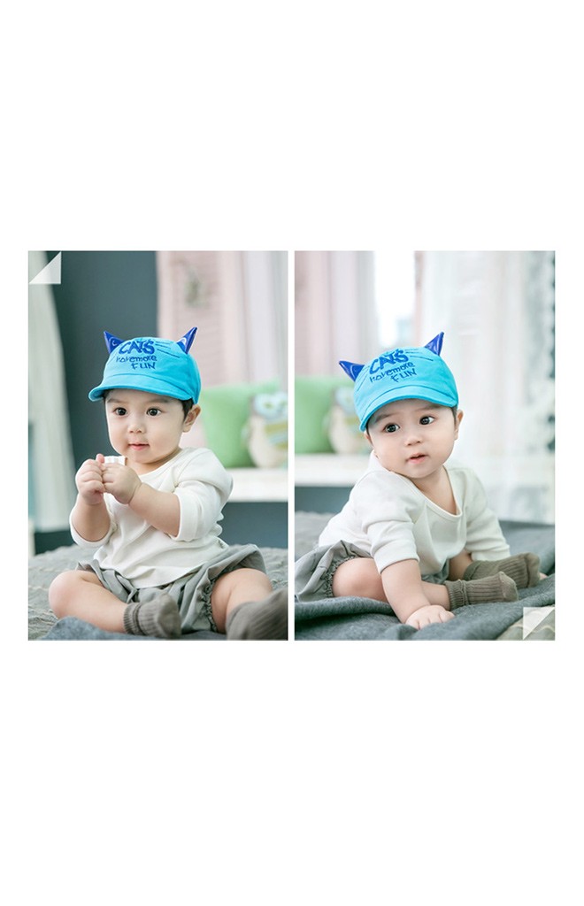 หมวกแก๊ปเด็ก ปักอักษร CATS แต่งหูน่ารัก จาก GZMM