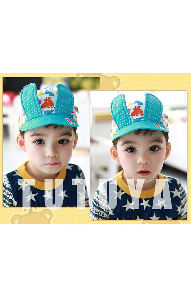 หมวกแก๊ปลายกระต่ายแต่งหูกระต่ายยาว จาก TUTUYA