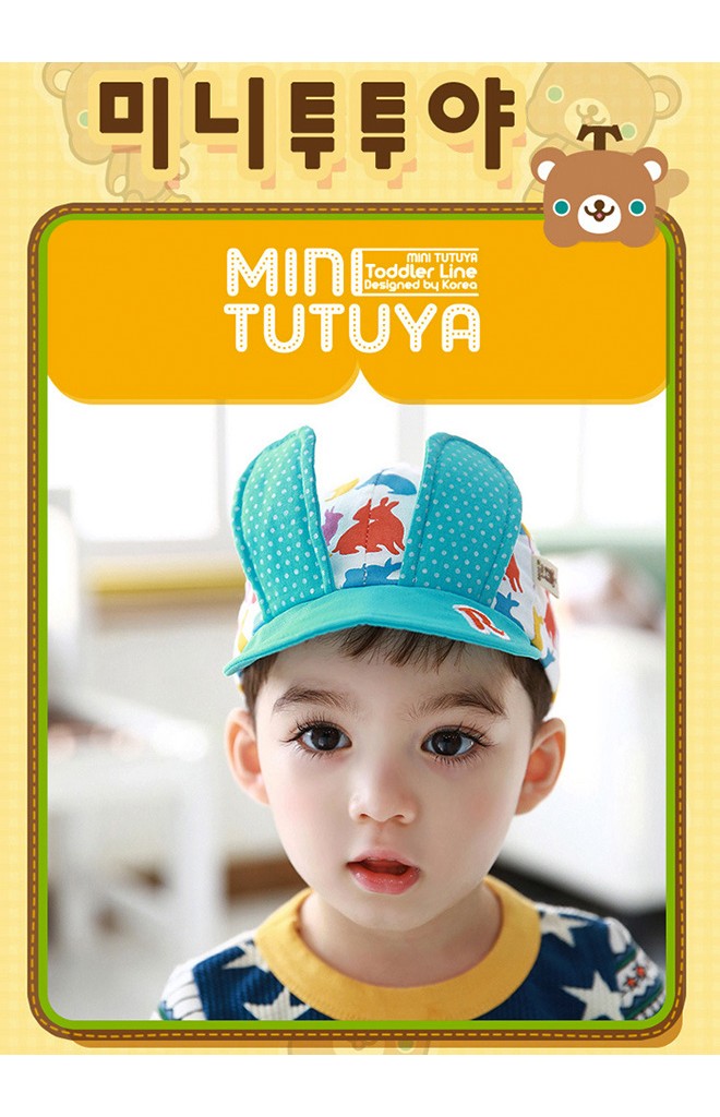 หมวกแก๊ปลายกระต่ายแต่งหูกระต่ายยาว จาก TUTUYA