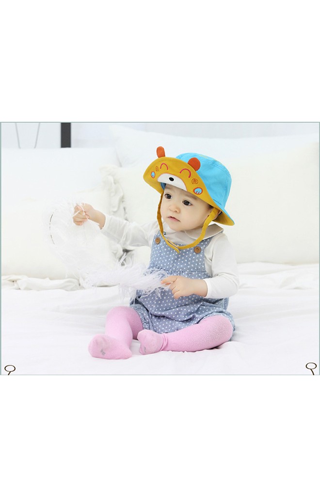 หมวกเด็กปีกกว้างหน้าหมีน้อย ดีไซน์น่ารัก