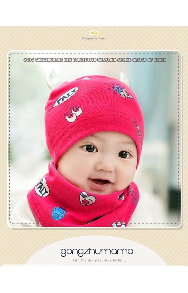 หมวกบีนนี่แต่งเขา สกรีนลายเท่ๆ