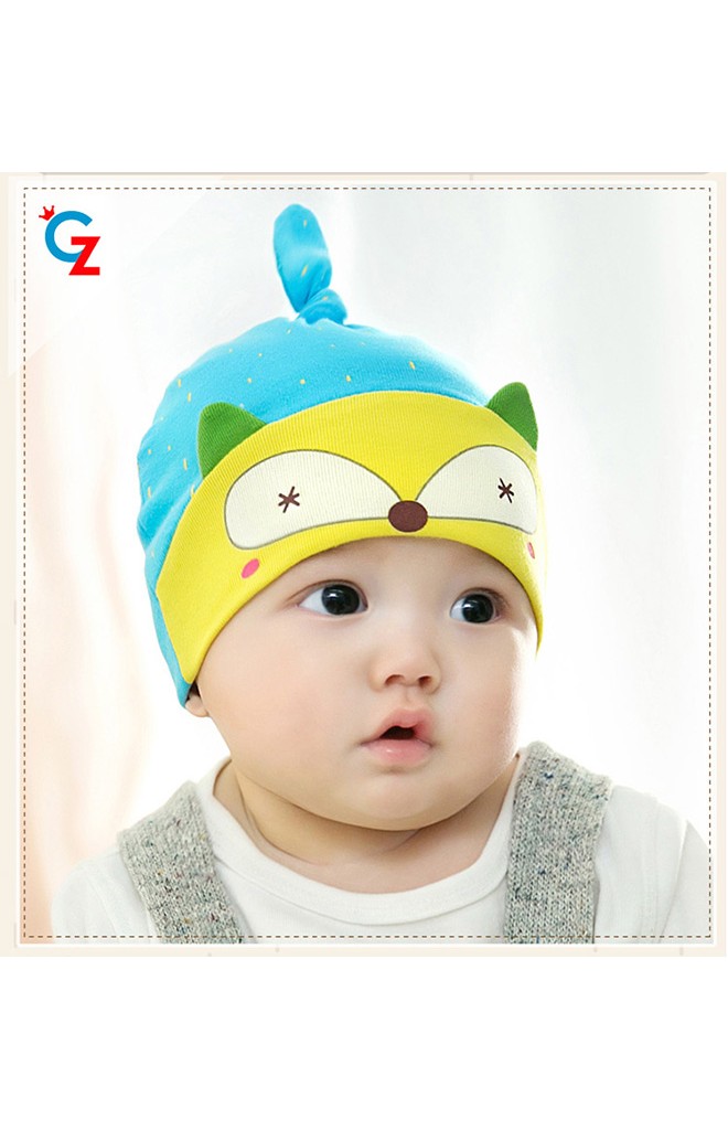หมวกเด็กเล็กลายหน้าจิ้งจอก ด้านบนมีหางยาวๆ จาก GZMM
