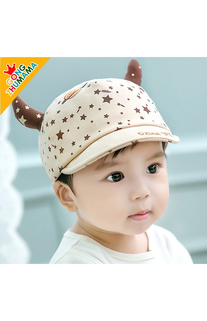 หมวกแก๊ปแต่งเขาเท่ๆ ลายจรวดท่องอวกาศ GZMM