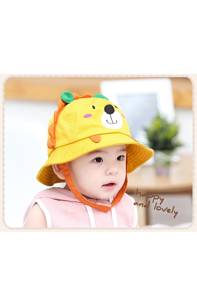 หมวกเด็กปีกรอบกันแดดเจ้าสิงโตน้อย ดีไซน์น่ารัก