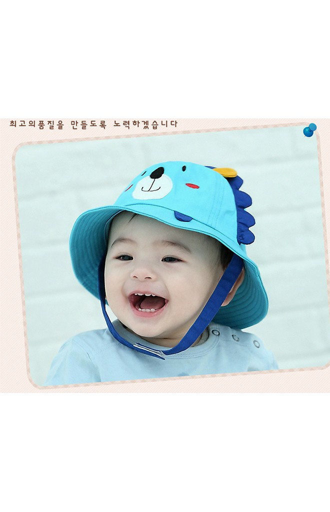 หมวกเด็กปีกรอบกันแดดเจ้าสิงโตน้อย ดีไซน์น่ารัก