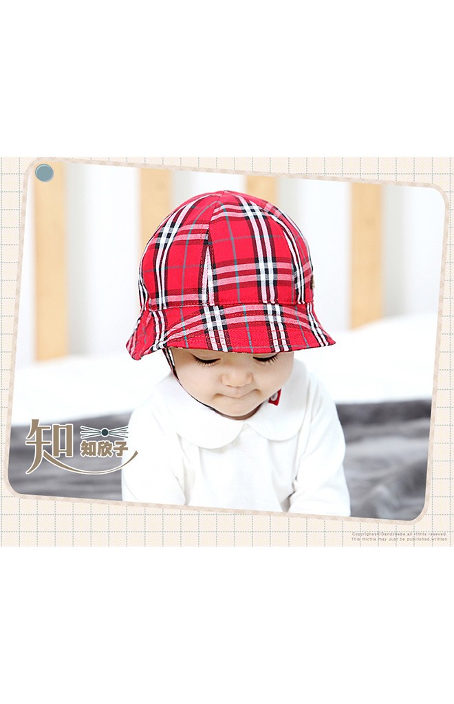หมวกเด็กปีกรอบ(BUCKET) ลายสก๊อต