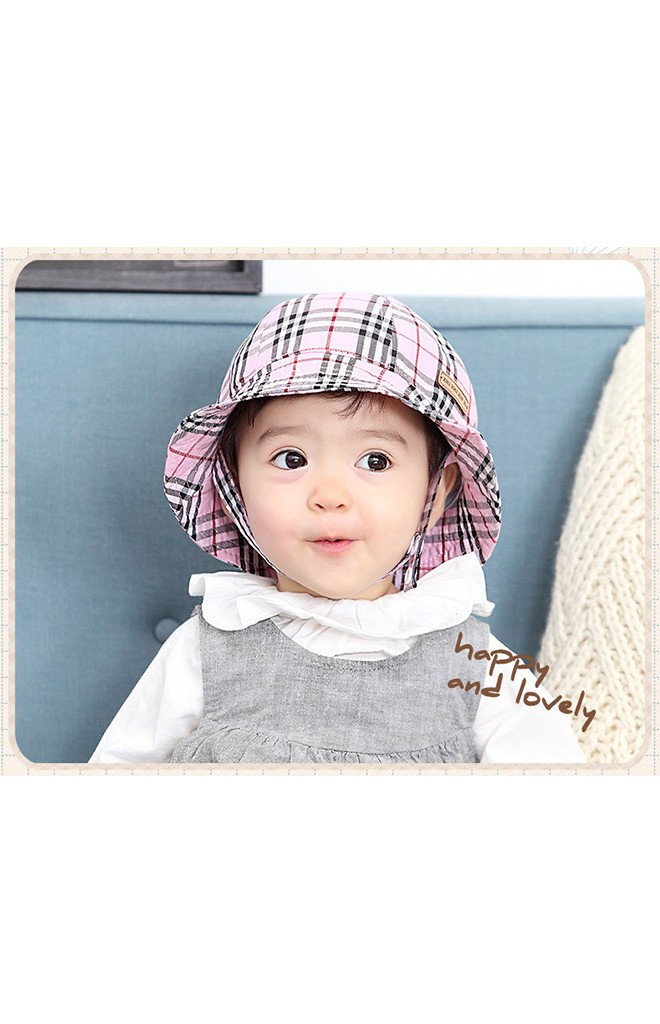 หมวกเด็กปีกรอบ(BUCKET) ลายสก๊อต