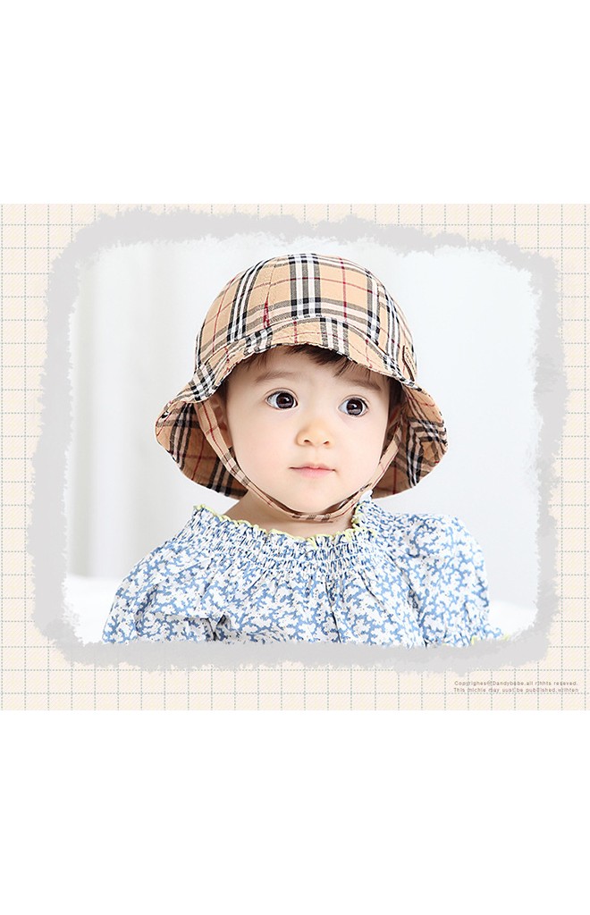 หมวกเด็กปีกรอบ(BUCKET) ลายสก๊อต
