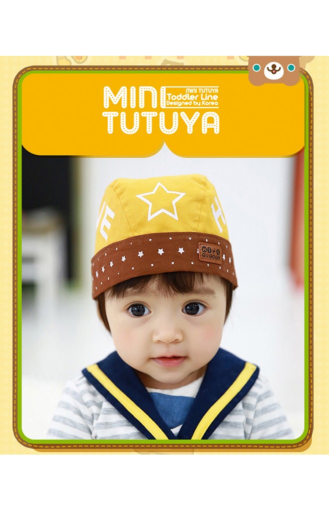 หมวกเด็กโจรสลัด ด้านข้างสกรีนอักษร H A T E จาก TUTUYA
