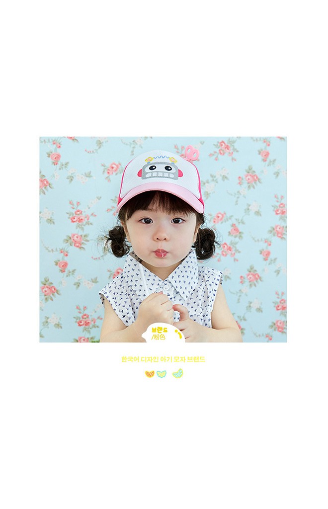 หมวกแก๊ปกันแดดปักลายหุ่นยนต์ จาก Lemonkid