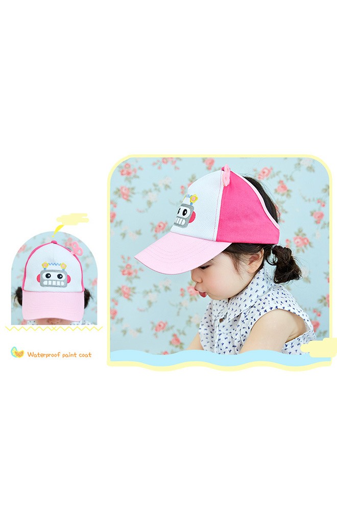 หมวกแก๊ปกันแดดปักลายหุ่นยนต์ จาก Lemonkid