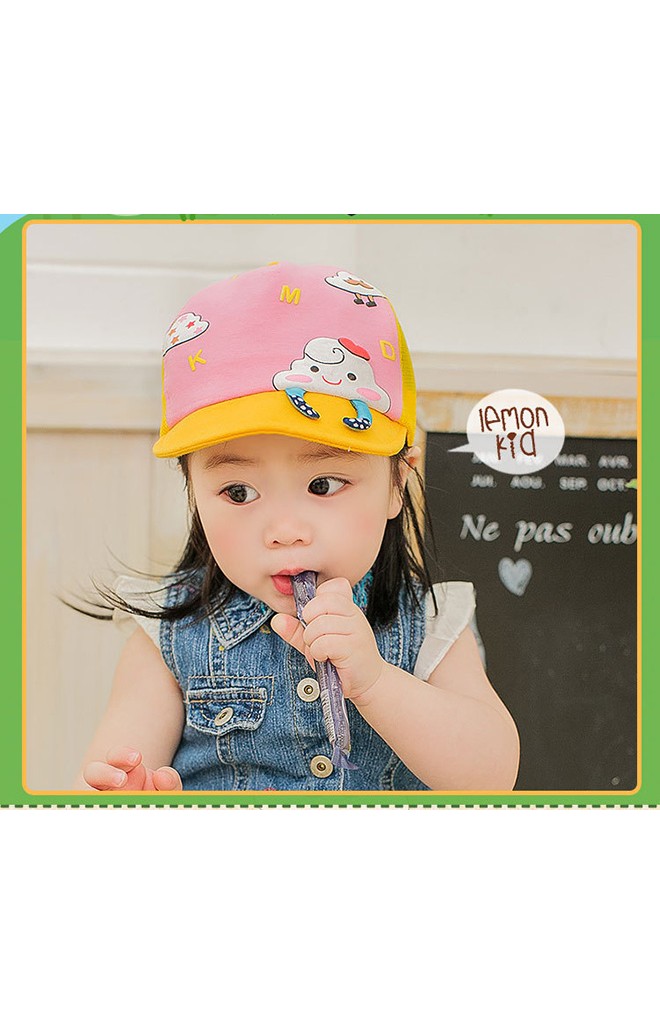 หมวกแก๊ปลายเมฆน้อย ด้านหลังเป็นตาข่าย Lemonkid