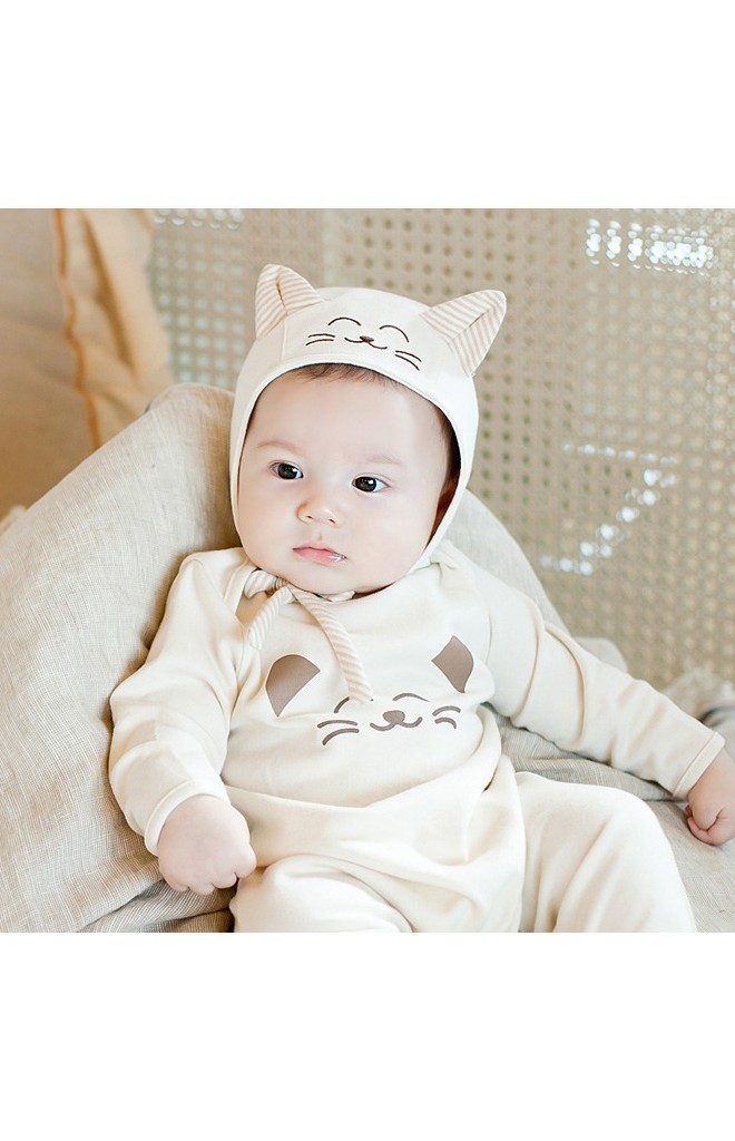 หมวกเด็กเล็กหน้าแมวน้อย