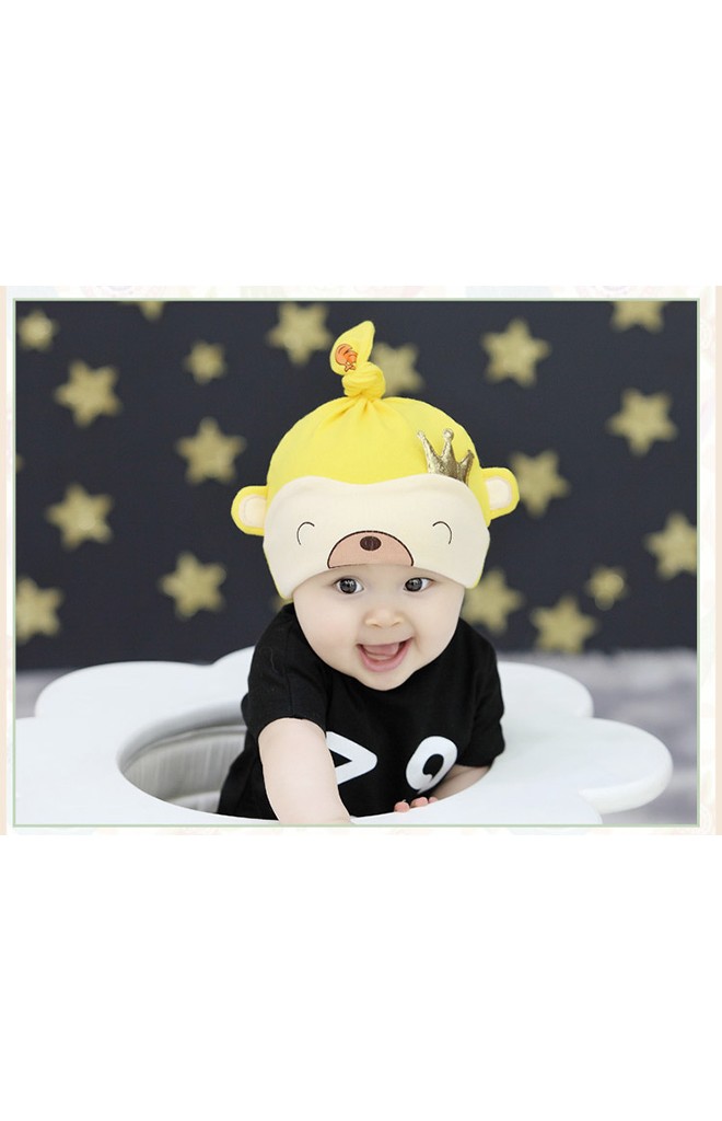 หมวกลิงแต่งมงกุฎ ยอดแหลมผูกได้