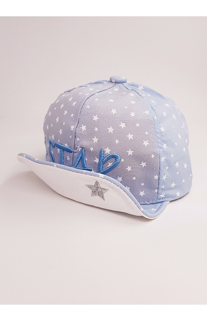 หมวกแก๊ปสกรีนรูปดาว ปักอักษร STAR ปีกหมวกพับได้
