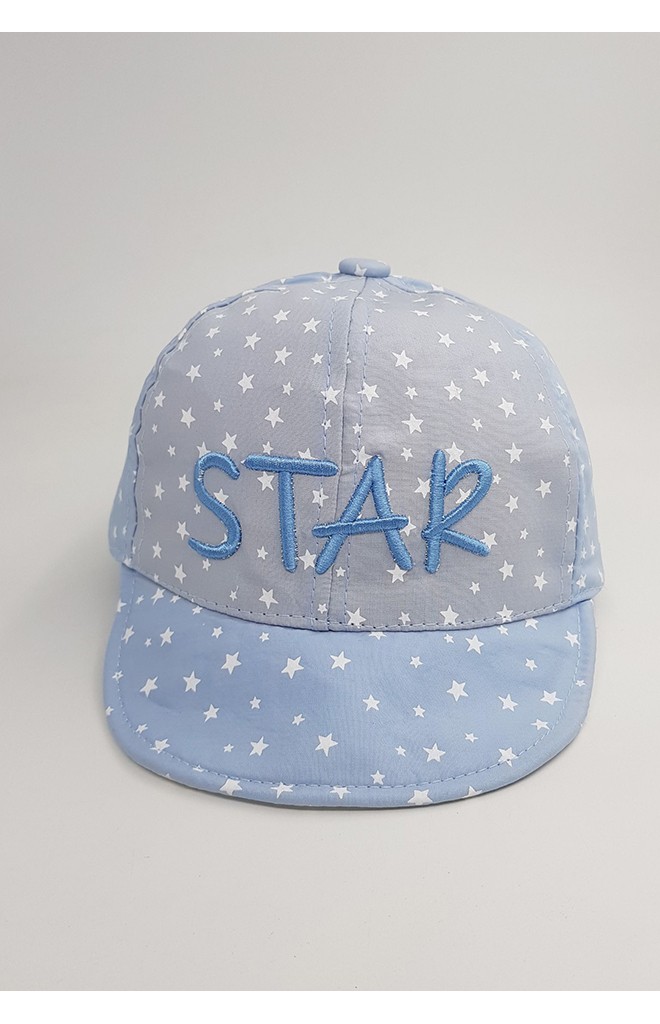 หมวกแก๊ปสกรีนรูปดาว ปักอักษร STAR ปีกหมวกพับได้