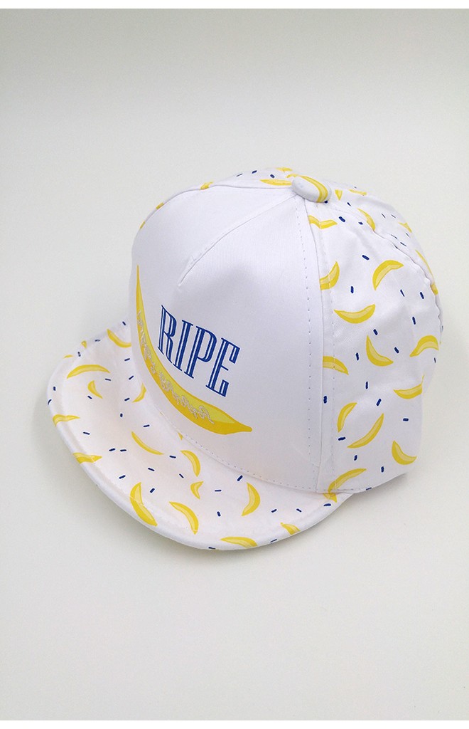 หมวกแก๊ปเด็กลายกล้วย สกรีนอักษร RIPE